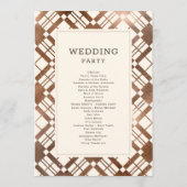 Kupfer Bronze Karierte Hochzeitfeier für den Rusti Programm (Rückseite)