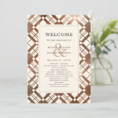 Kupfer Bronze Karierte Hochzeitfeier für den Rusti Programm (Stehend Vorderseite)