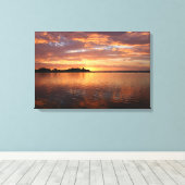 Kupfer & Bronze Lake of the Sunset Leinwanddruck (Insitu (Holzboden))