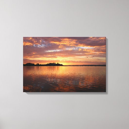 Kupfer & Bronze Lake of the Sunset Leinwanddruck (Vorderseite)