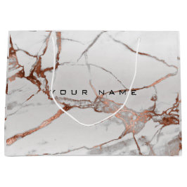 Kupfer Bronze Marmor Metallic Geschenk Grau Silver Große Geschenktüte