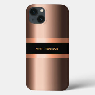 Kupfer Bronze metallische schwarze männliche Bezei Case-Mate iPhone Hülle
