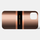 Kupfer Bronze metallische schwarze männliche Bezei Case-Mate iPhone Hülle (Rückseite (Horizontal))