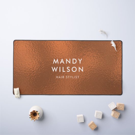 Kupfer Bronze Shine Stilvolle IMITATE FOIL LARGE Schreibtischunterlage (Kindertisch)