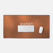 Kupfer Bronze Shine Stilvolle IMITATE FOIL LARGE Schreibtischunterlage (Tastatur & Maus)