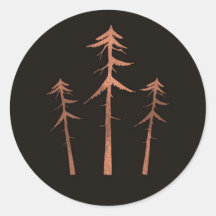 Kupfer Bronze Tall Pine Bäume Rustikale Hochzeit