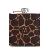 Kupfer-Brown-Abstrakt-Leopard-Muster Flachmann (Vorderseite)