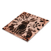 Kupfer Brown Woodland Bunny Rabbit Fall Trivet Fliese (Seite)