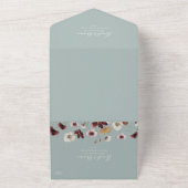 Kupfer-Burgund-Wildblume | Aquamarines Siegel und  All In One Einladung (Außenbereich)