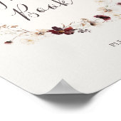 Kupfer-Burgund-Wildblume | Beige Gast Book Sign Poster (Ecke)
