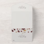 Kupfer-Burgund-Wildblume | Beige Siegel und Senden All In One Einladung (Außenbereich)