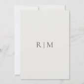 Kupfer-Burgund-Wildblume | Beige Traditionell Einladung (Rückseite)