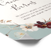 Kupfer Burgundy Wildblume Aquamarin diese Kerze Bu Poster (Ecke)