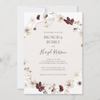 Kupfer Burgundy Wildblume Brunch & Brause Dusche