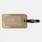 Kupfer Bürstenmetall Elfenbeinharz Mit Monogramm Gepäckanhänger (Rückseite horizontal)