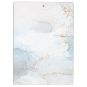 Kupfer Caduceus Rose Gold Luxus Marmor Klemmbrett (Rückseite)