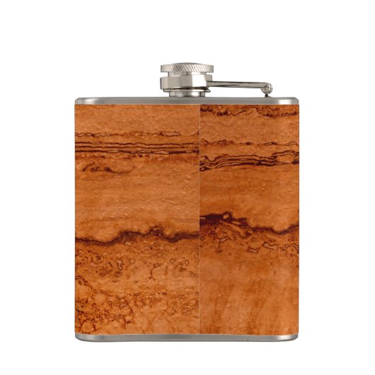 Kupfer Canyon Granit, bernsteinfarbenes Gold Sedon Flachmann (Rückseite)