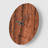 Kupfer Canyon Granit, bernsteinfarbenes Gold Sedon Große Wanduhr (Winkel)