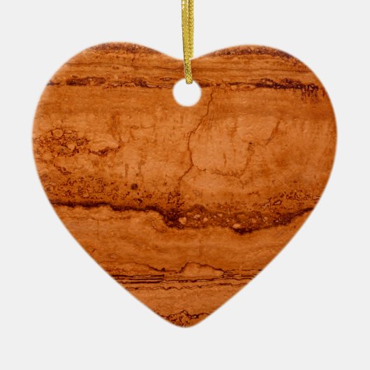 Kupfer Canyon Granit, bernsteinfarbenes Gold Sedon Keramik Ornament (Vorne)