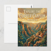 Kupfer Canyon Postkarte (Vorne/Hinten)