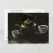 Kupfer-Coffeepot und Schalen, Vincent van Gogh Postkarte (Vorne/Hinten)