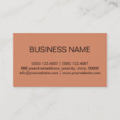 Kupfer (Crayola), Farbhintergrund Visitenkarte (Rückseite)