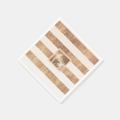 Kupfer & Creme Tropische Palmen Bäume Moderne Hoch Serviette (Ecke)