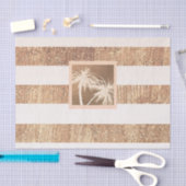 Kupfer & Creme Tropische Palmen Bäume Moderne Spar Seidenpapier (Handwerk)