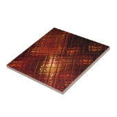 Kupfer deckt Fliese oder Trivet mit Ziegeln (Seite)