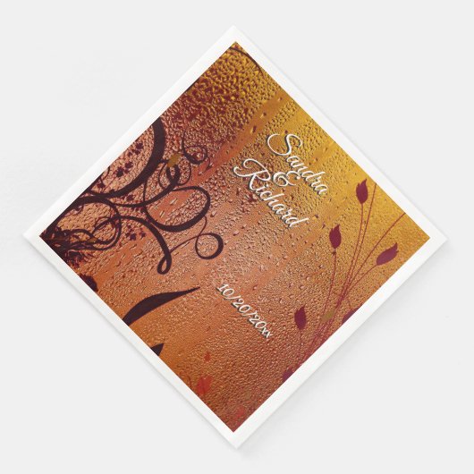 Kupfer-Dew-Hochzeit Serviette (Ecke)