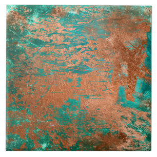 Kupfer-Distressed-Patina  Fliese