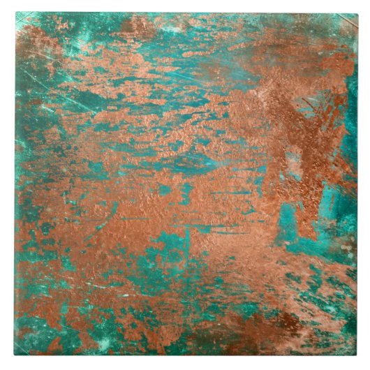Kupfer-Distressed-Patina Fliese (Vorderseite)