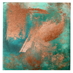 Kupfer-Distressed-Patina Fliese
