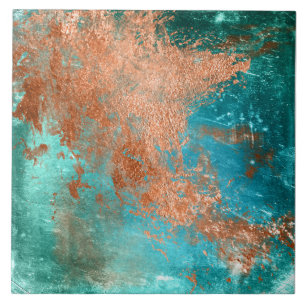 Kupfer-Distressed-Patina Fliese