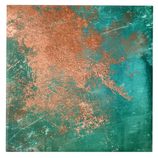 Kupfer-Distressed-Patina Fliese (Vorderseite)