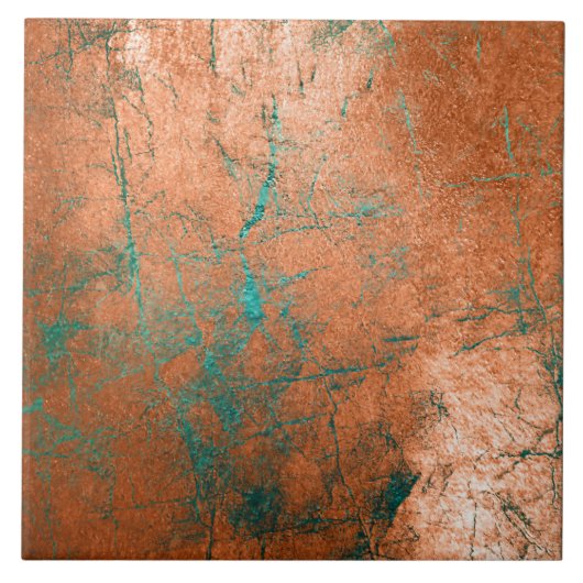 Kupfer-Distressed-Patina  Fliese (Vorderseite)
