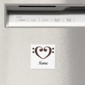 Kupfer-Doppelbläschen-Clef-Herz individuell angepa Magnet (In Situ (Geschirrspüler))