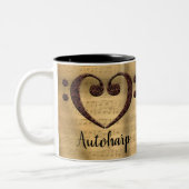 Kupfer Double Bass Clef Herz Autoharp Zweifarbige Tasse (Links)