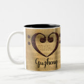 Kupfer Double Bass Clef Herz Guzheng Zweifarbige Tasse (Links)