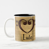 Kupfer Double Bass Clef Herz Lute Zweifarbige Tasse (Links)