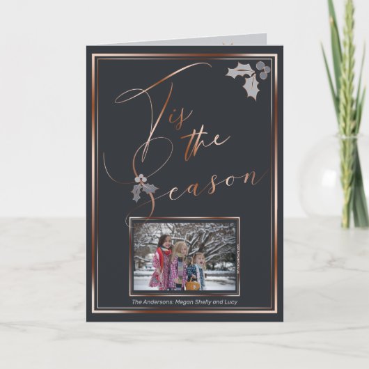 Kupfer Dusty Blue 'Dies ist die Jahreszeit Ihre Fo Karte (Vorderseite)