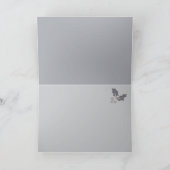 Kupfer Dusty Blue Dies ist die Jahreszeit Kalligra Karte (Innenseite)