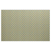 Kupfer Eechte blaugrüne Blume auf Gold Stoff (Yard (91,4 cm))