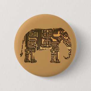Kupfer-Elefantenschalttafel Button