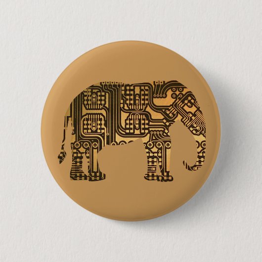 Kupfer-Elefantenschalttafel Button (Vorderseite)