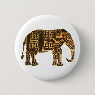 Kupfer-Elefantenschalttafel Button