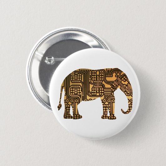 Kupfer-Elefantenschalttafel Button (Vorne & Hinten)