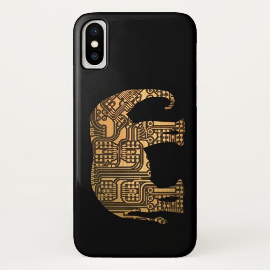 Kupfer-Elefantenschalttafel Case-Mate iPhone Hülle (Rückseite)