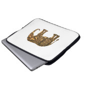Kupfer-Elefantenschalttafel Laptopschutzhülle (Vorne Knopf)