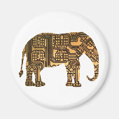 Kupfer-Elefantenschalttafel Magnet (Vorne)